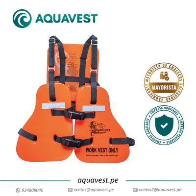Chaleco Salvavidas Seahorse 3 Cuerpos naranja