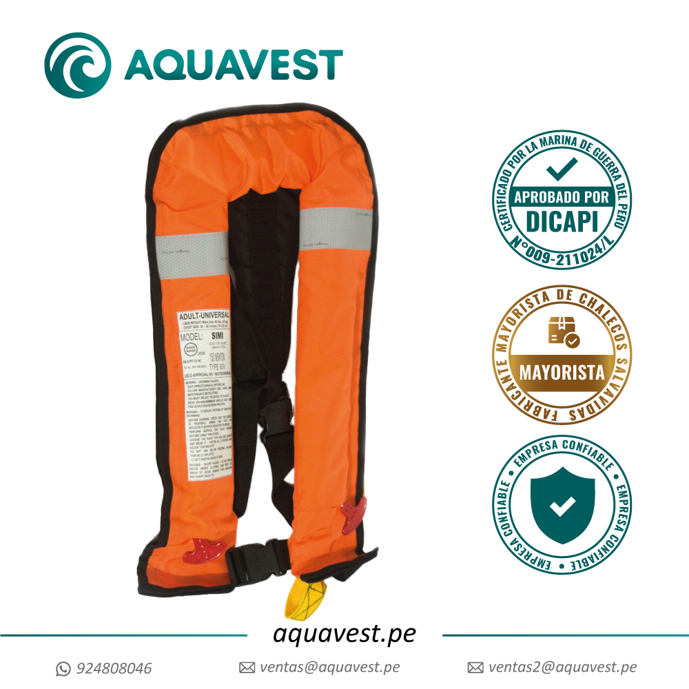 Salvavidas Inflable Chaleco Salvavidas Simi Inflable a Precio por Mayor - AQUAVEST PERÚ ...